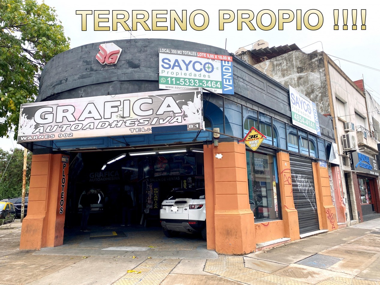 LOCAL en LOTE PROPIO 300m2 Totales 