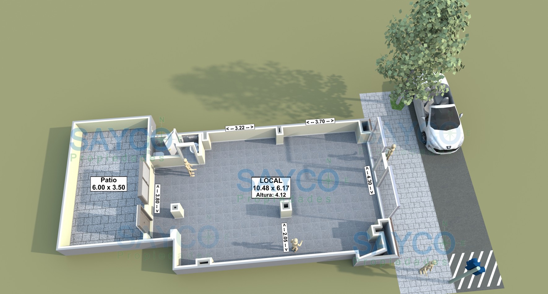 Local en alquiler, Caballito - Capital FederalAlquiler Local - Caballito - Acoyte 100 y Yerbal - Local de 6x 10 + Patio