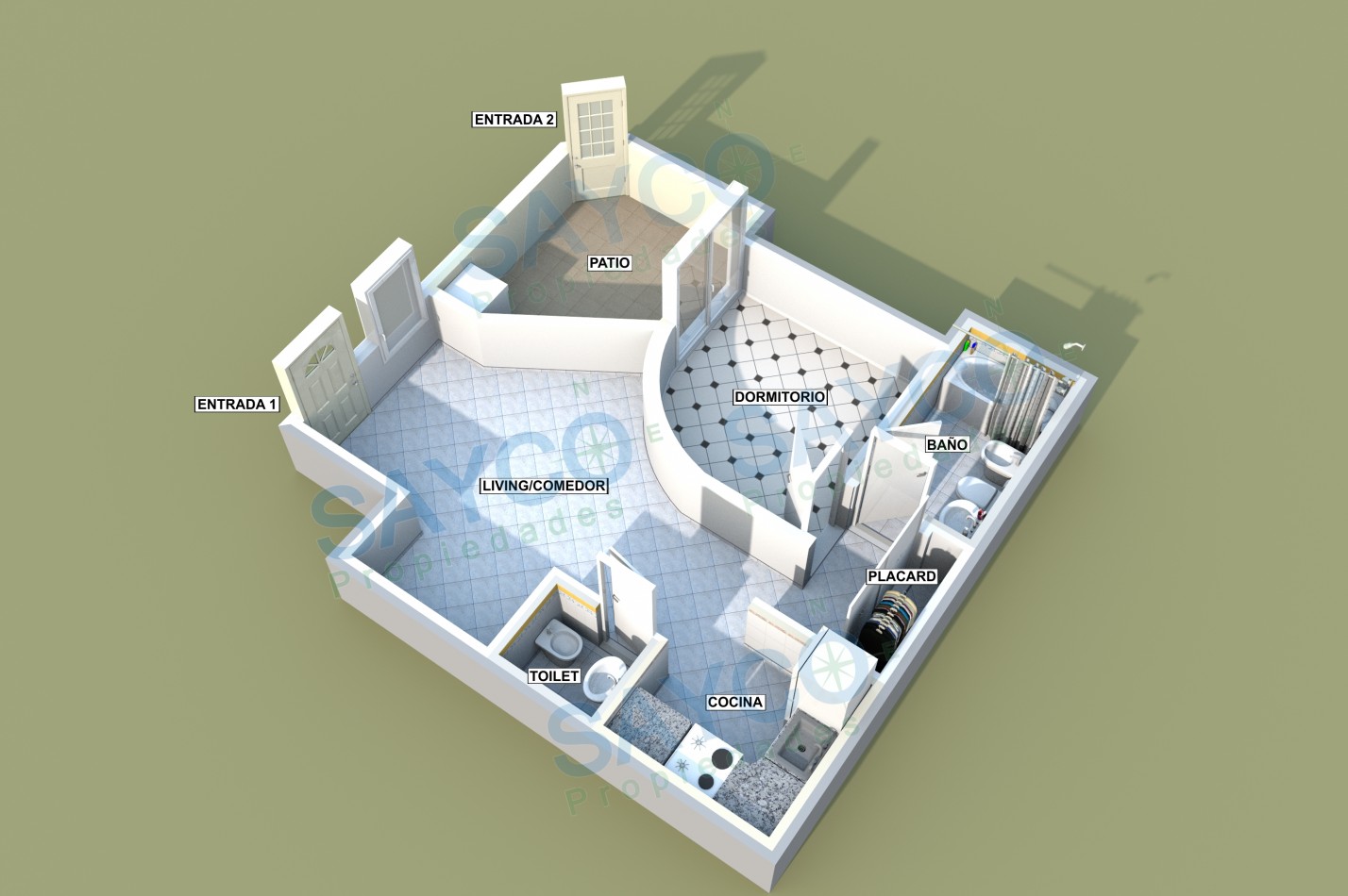 PH 2 Amb con Patio 100% a Reciclar. Sin Expensas